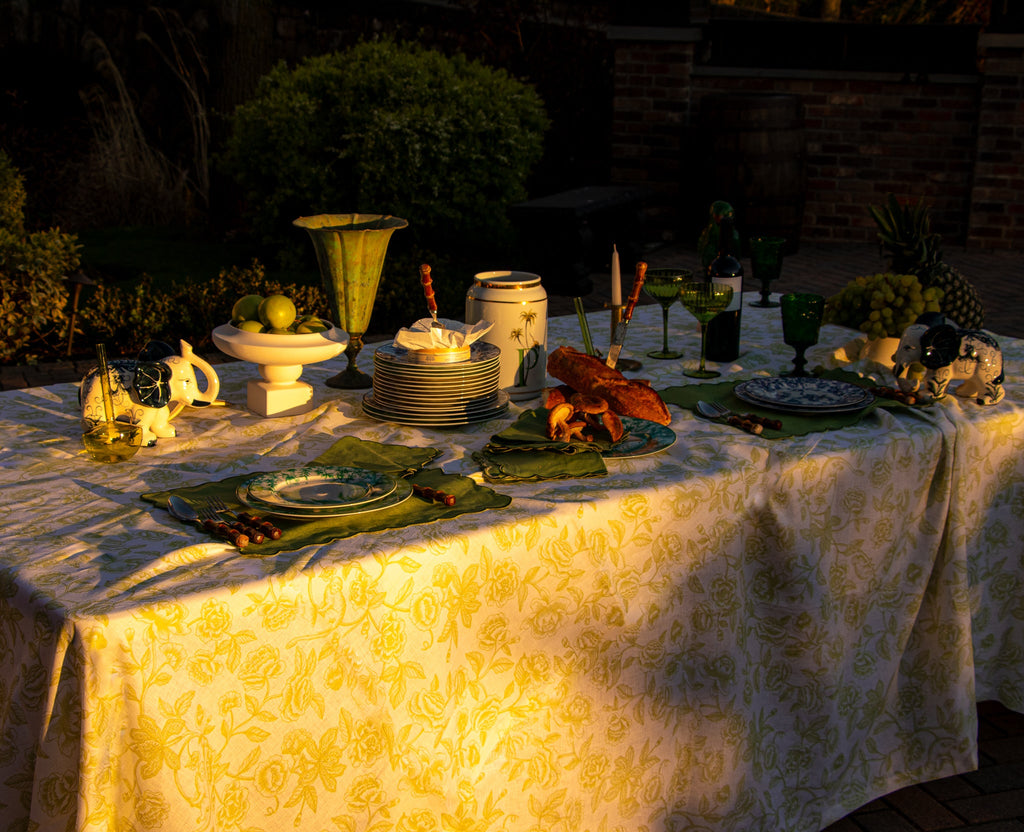 Ivory Flora Parlour Tablecloth