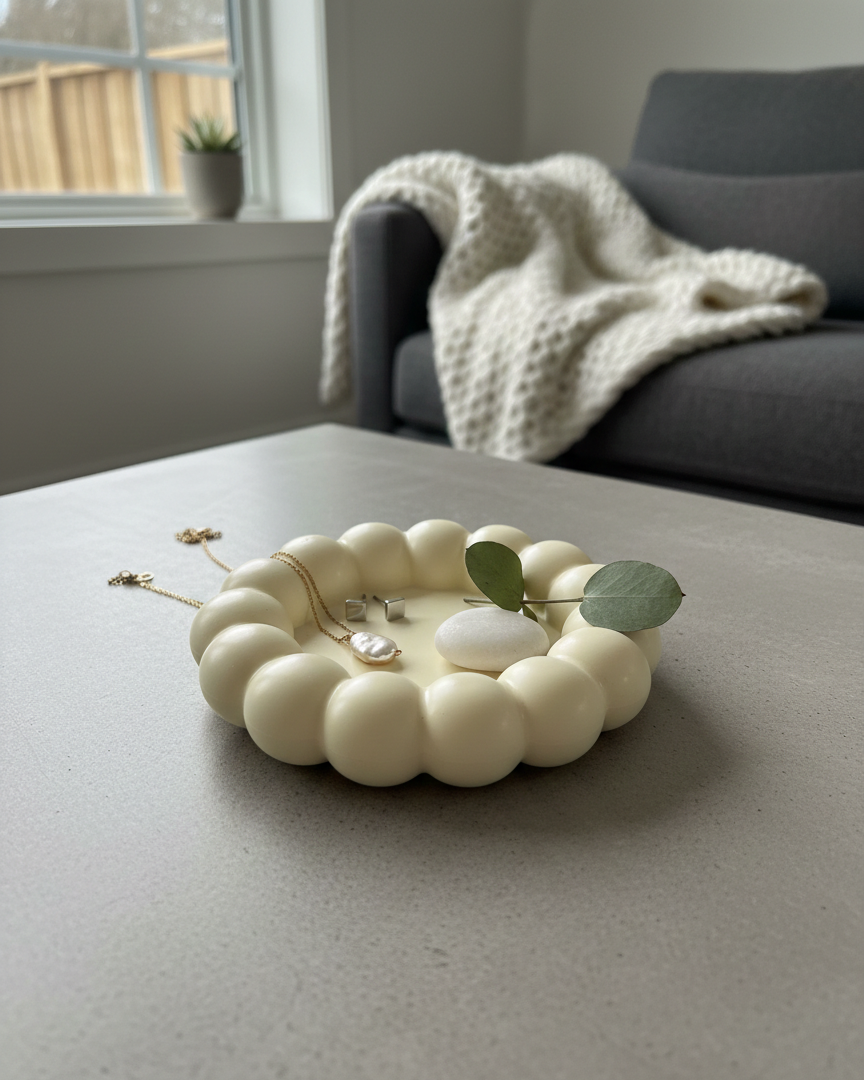 Jesmonite Bubble Tray | Handmade Catch-All Dish