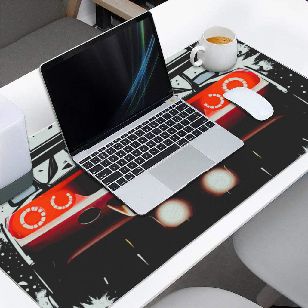 Speeding Race Car Tail Lights 40" x 20" Mousepad Desk Mat