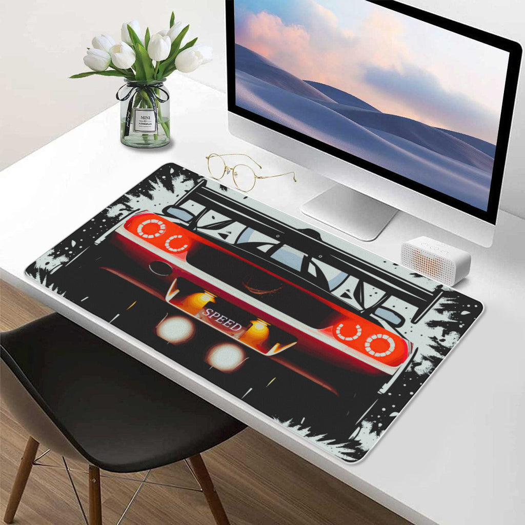 Speeding Race Car Tail Lights 40" x 20" Mousepad Desk Mat