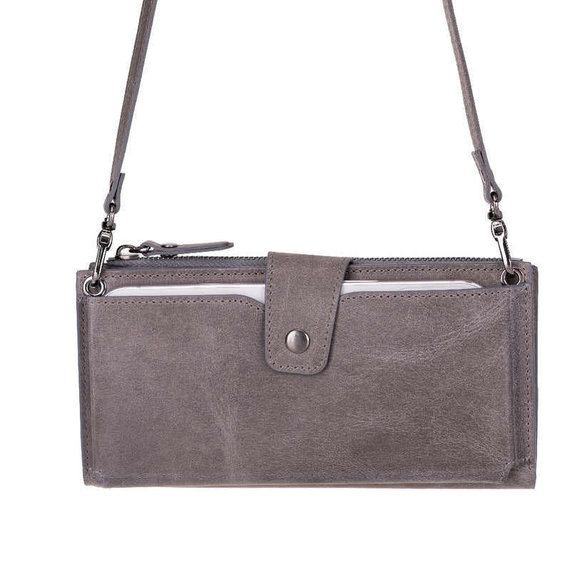 Kaycee Leather Women's Cell Phone Wallet with Strap