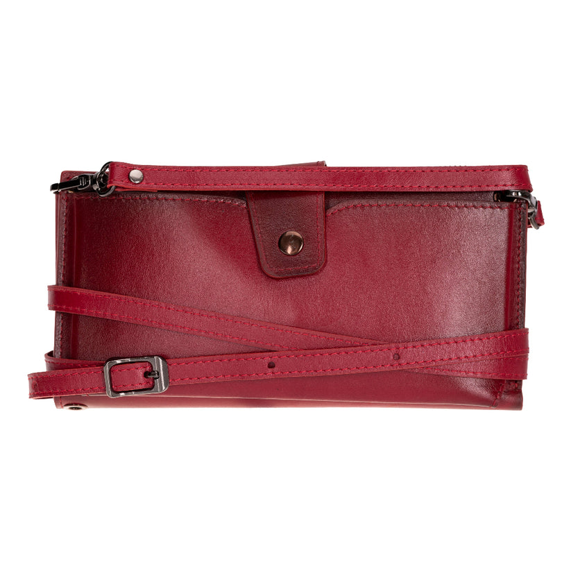 Kaycee Leather Women's Cell Phone Wallet with Strap