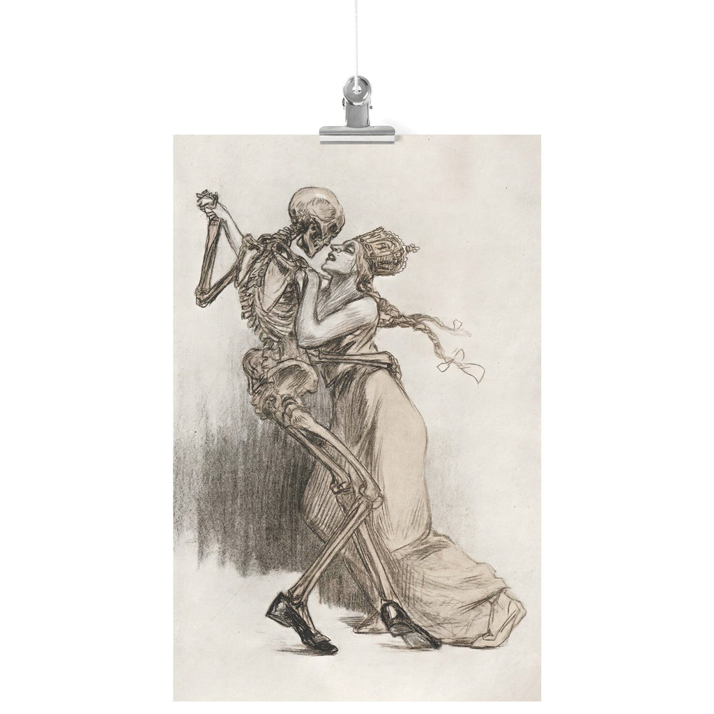 "The German Tango" (Lady Dances with Death) by Louis Raemaekers Matte Poster