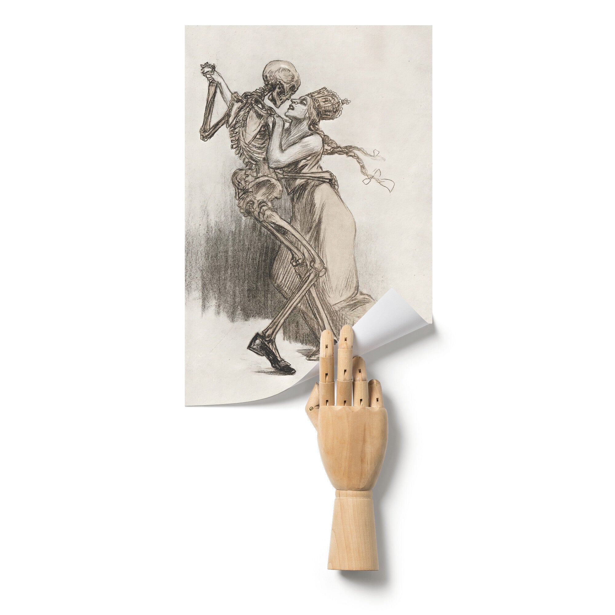 "The German Tango" (Lady Dances with Death) by Louis Raemaekers Matte Poster