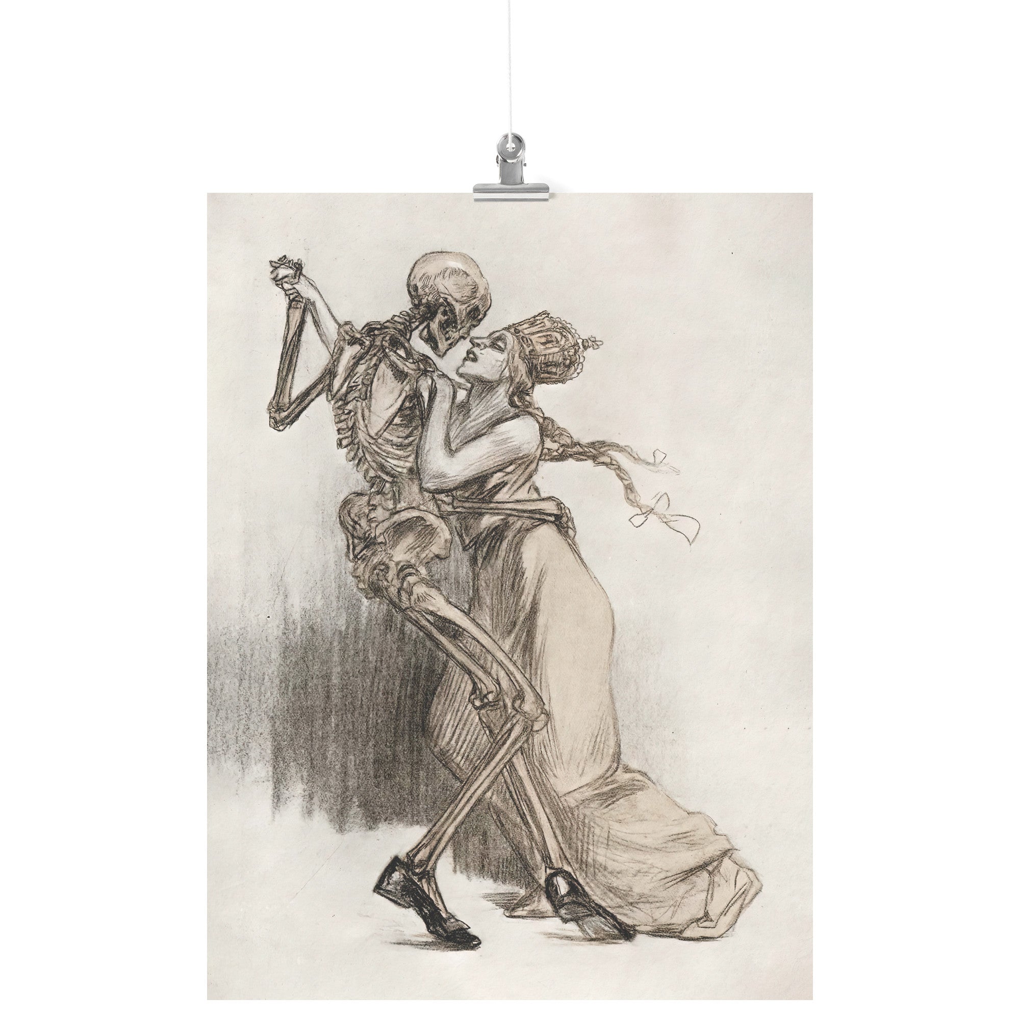 "The German Tango" (Lady Dances with Death) by Louis Raemaekers Matte Poster