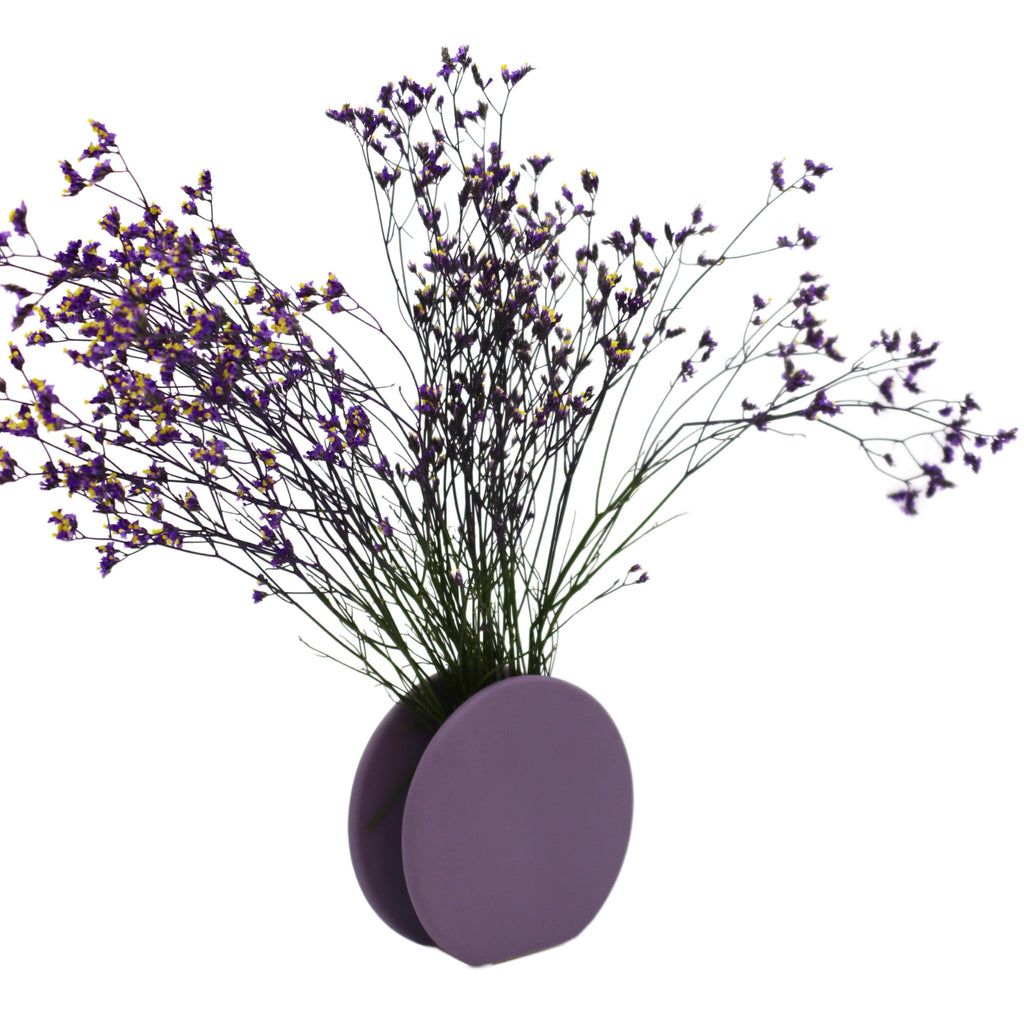 Lavender Macaroon Ceramic Vase - Pair