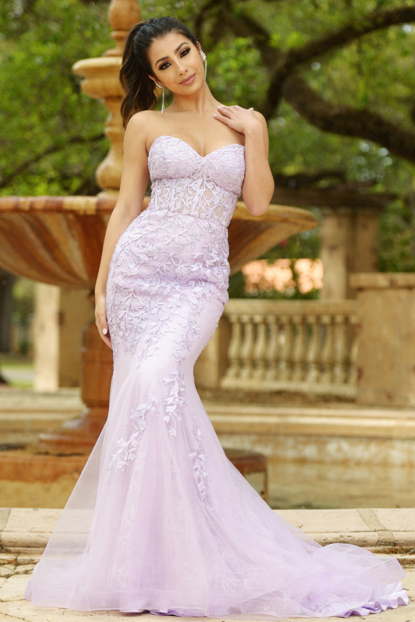 Reva Corset Gown - Lilac