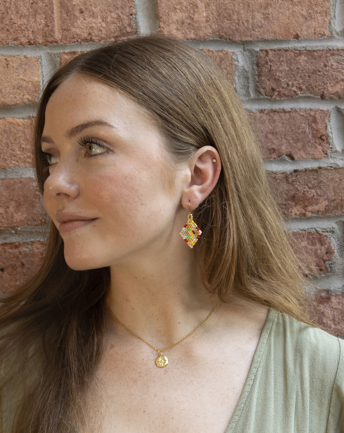 Beaded Confetti Earrings