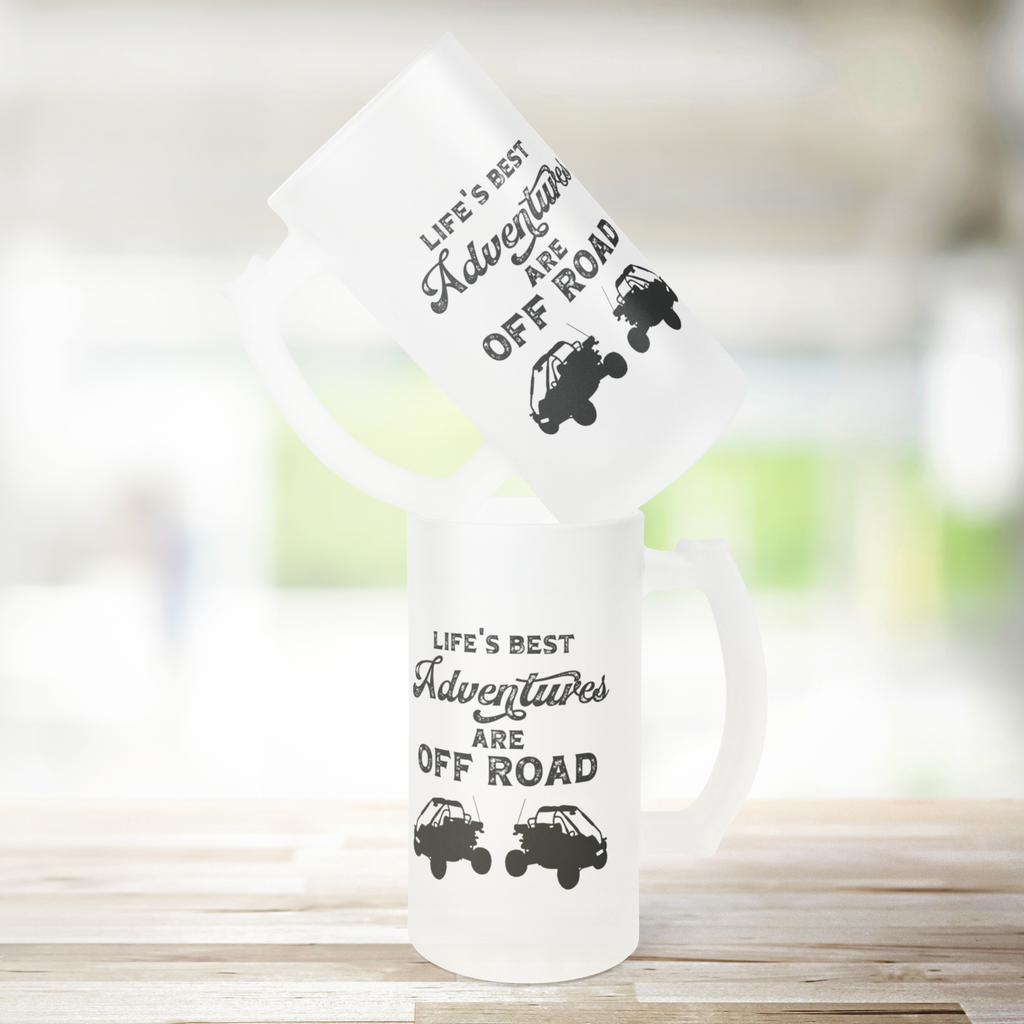 Life's Best Adventures are Off-road 16 oz Frosted Mug