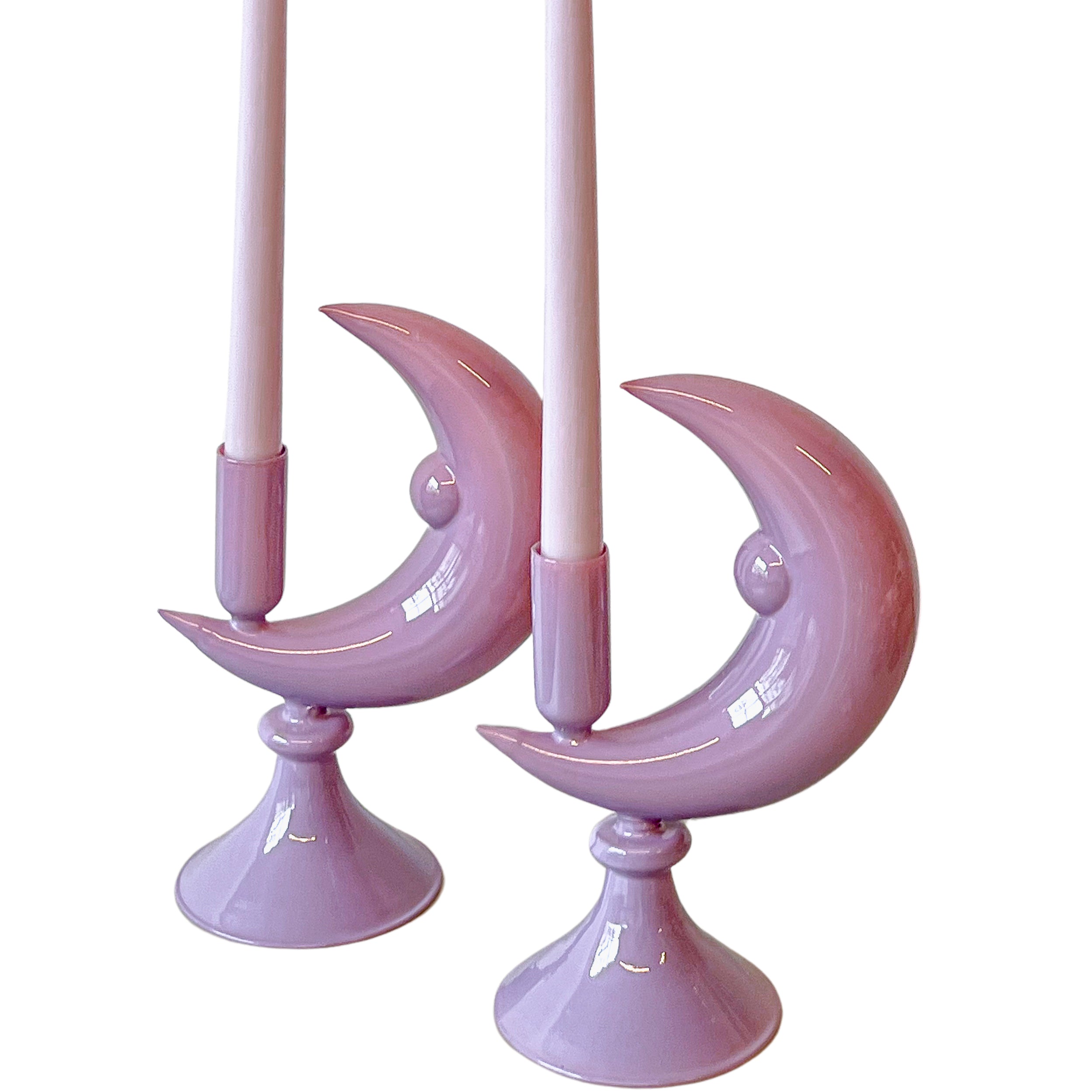 Lilac Crescent Moon Candle Holder - Case of 12 Candle Holders