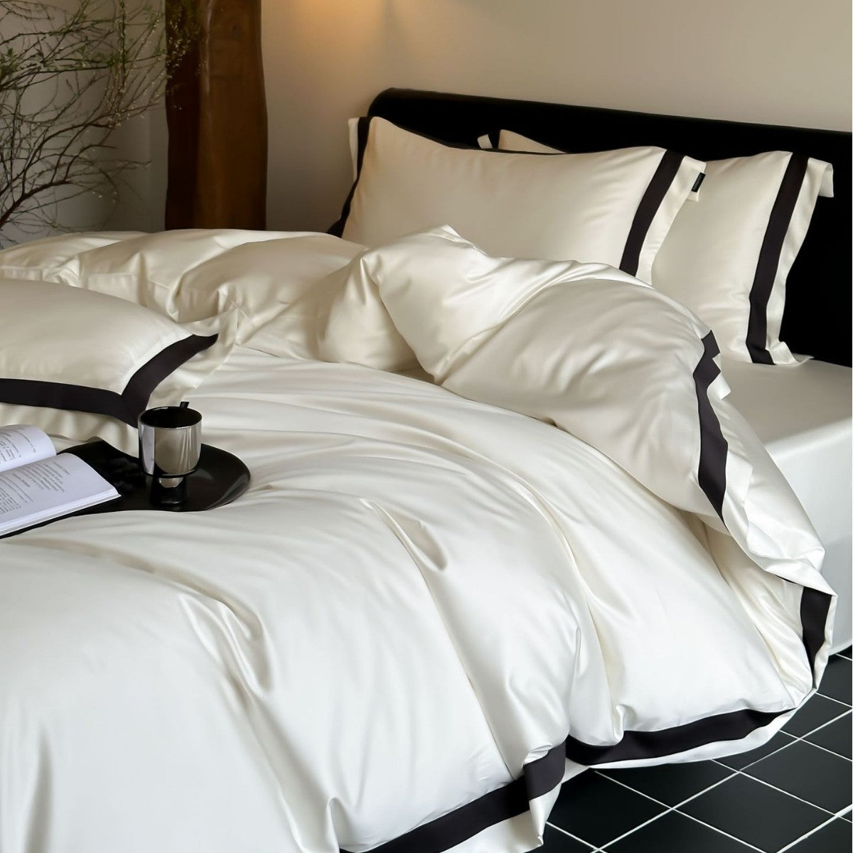 Luxury 100S Tencel-Cotton Blend Solid Color Bedding Set | 3CARATS
