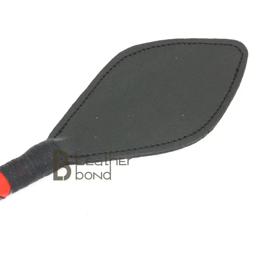 Real Cowhide Braided Riding Crop Whip Red & Black Dragon Tail | Fiber Core BDSM Flogger