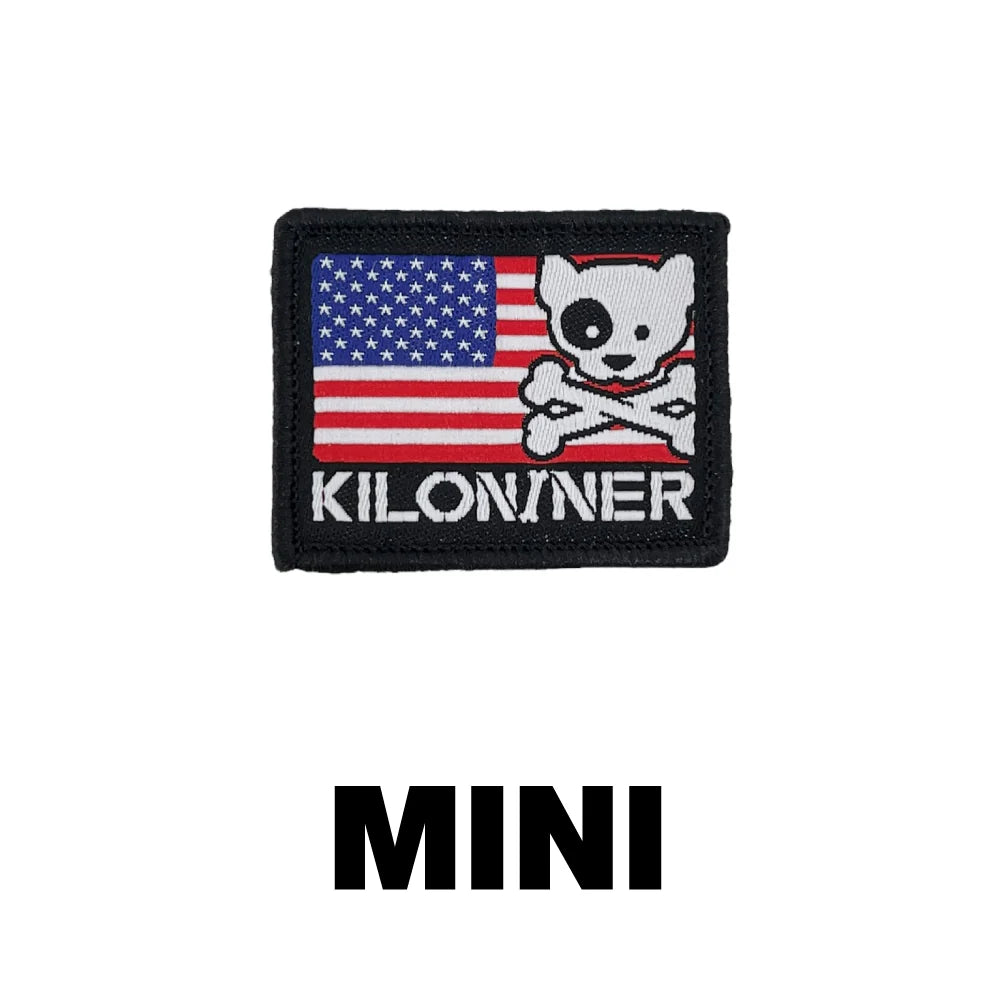 MINI FREEDOM DOG & CROSSBONES LOGO Woven Morale Patch