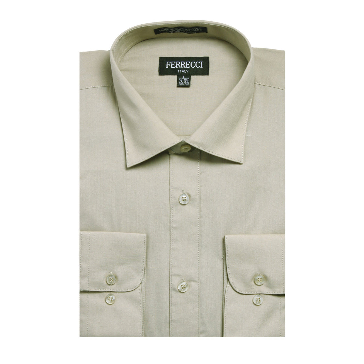 Mens Solid Light Colored Dress Shirt - Many Colors