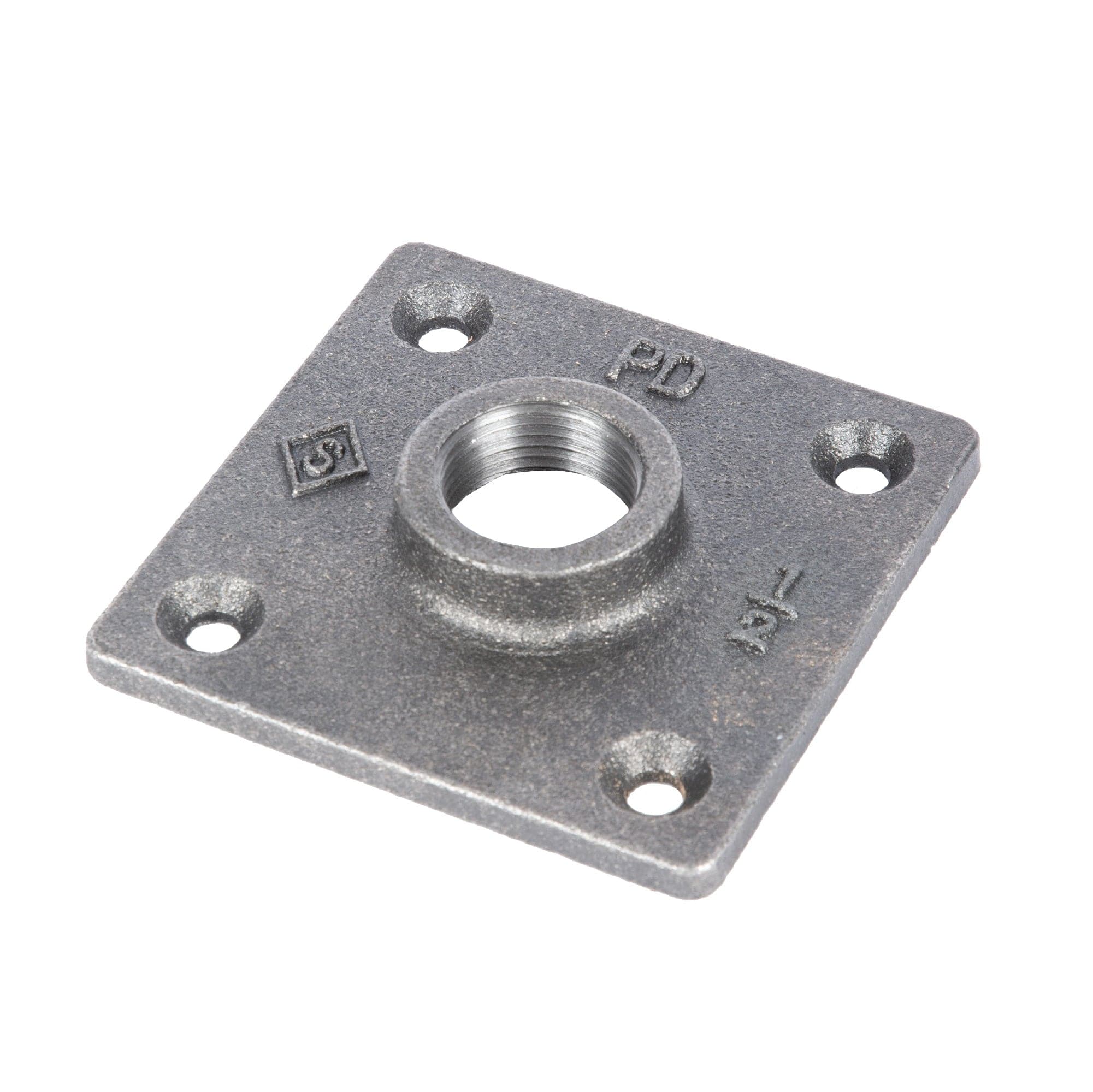 1/2 in. Black Square Mini Flange