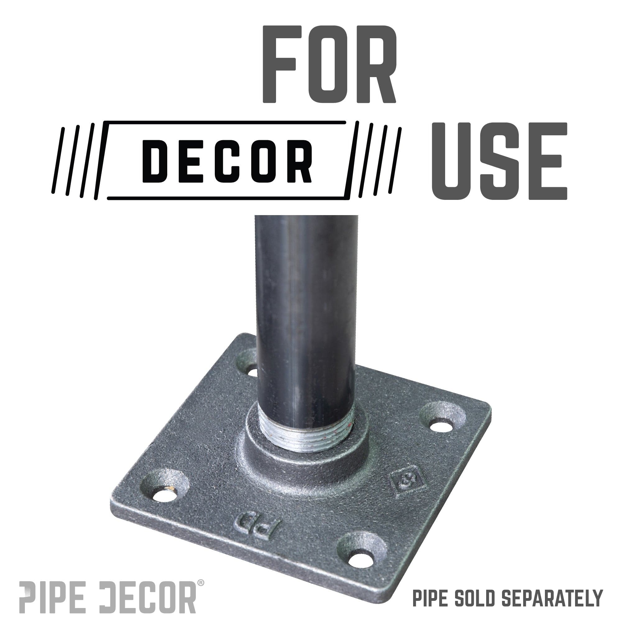 1/2 in. Black Square Mini Flange