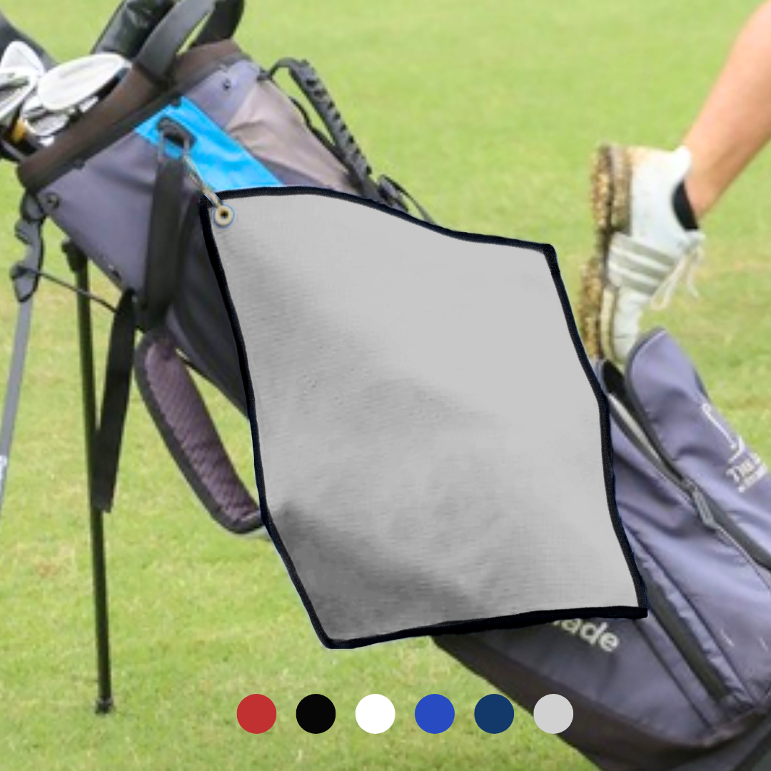 Small Microfiber Waffle Golf Towel: Corner Grommet & Hook Pack of 3