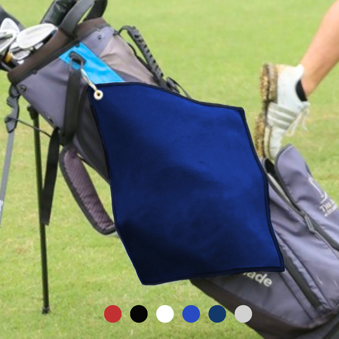 Small Microfiber Waffle Golf Towel: Corner Grommet & Hook Pack of 3