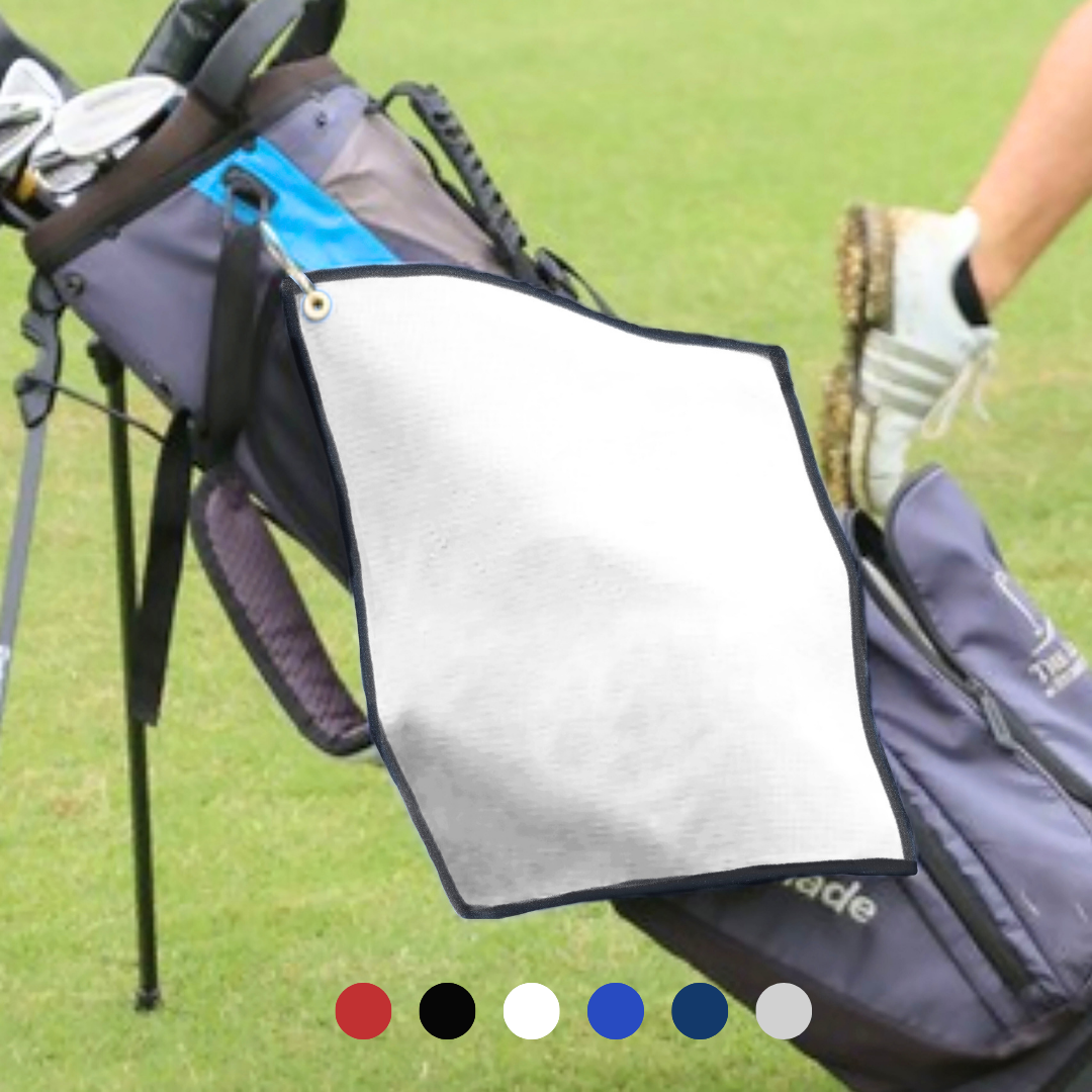 Small Microfiber Waffle Golf Towel: Corner Grommet & Hook Pack of 3