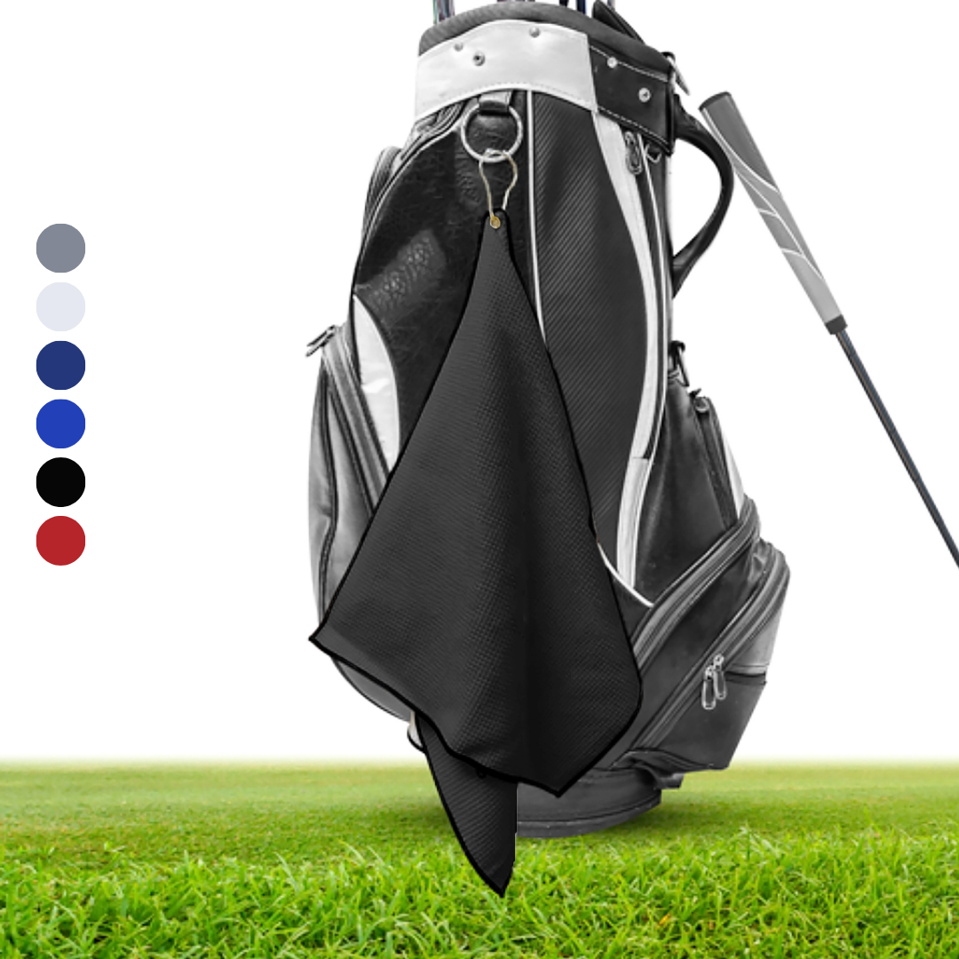 Large Microfiber Waffle Golf Towel: Center Grommet & Hook