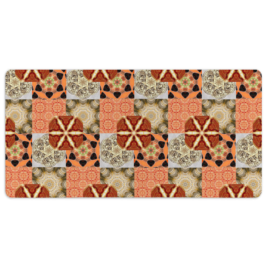 Heritage Revival Quilt Design Large Desk Mat - 20" x 40"