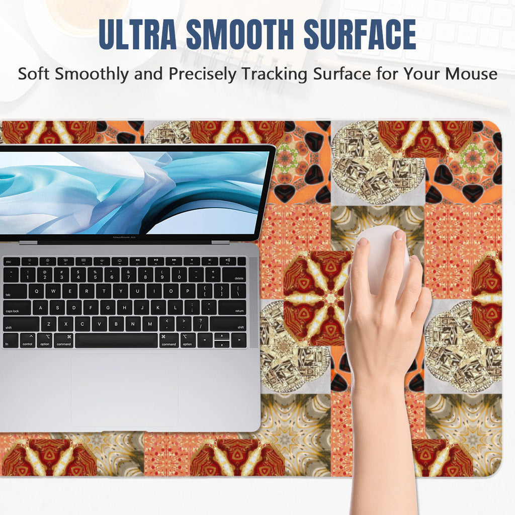 Heritage Revival Quilt Design Large Desk Mat - 20" x 40"