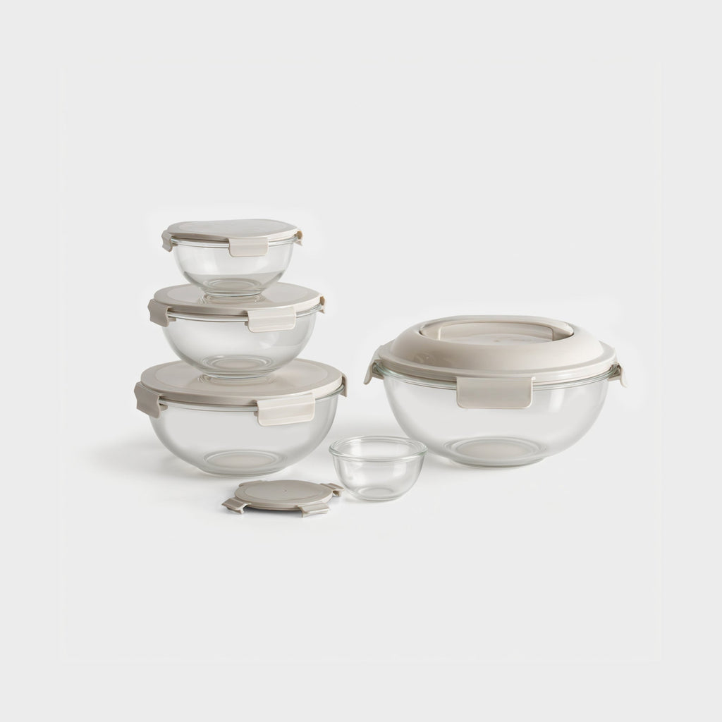 Mix & Store Glass Bowl Set with handles