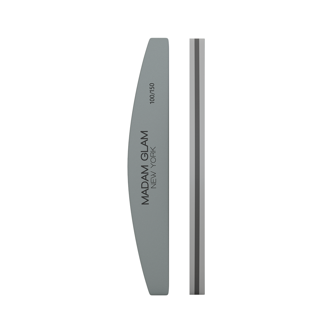 Half Moon Shape 100/150 Grit Nail Buffer