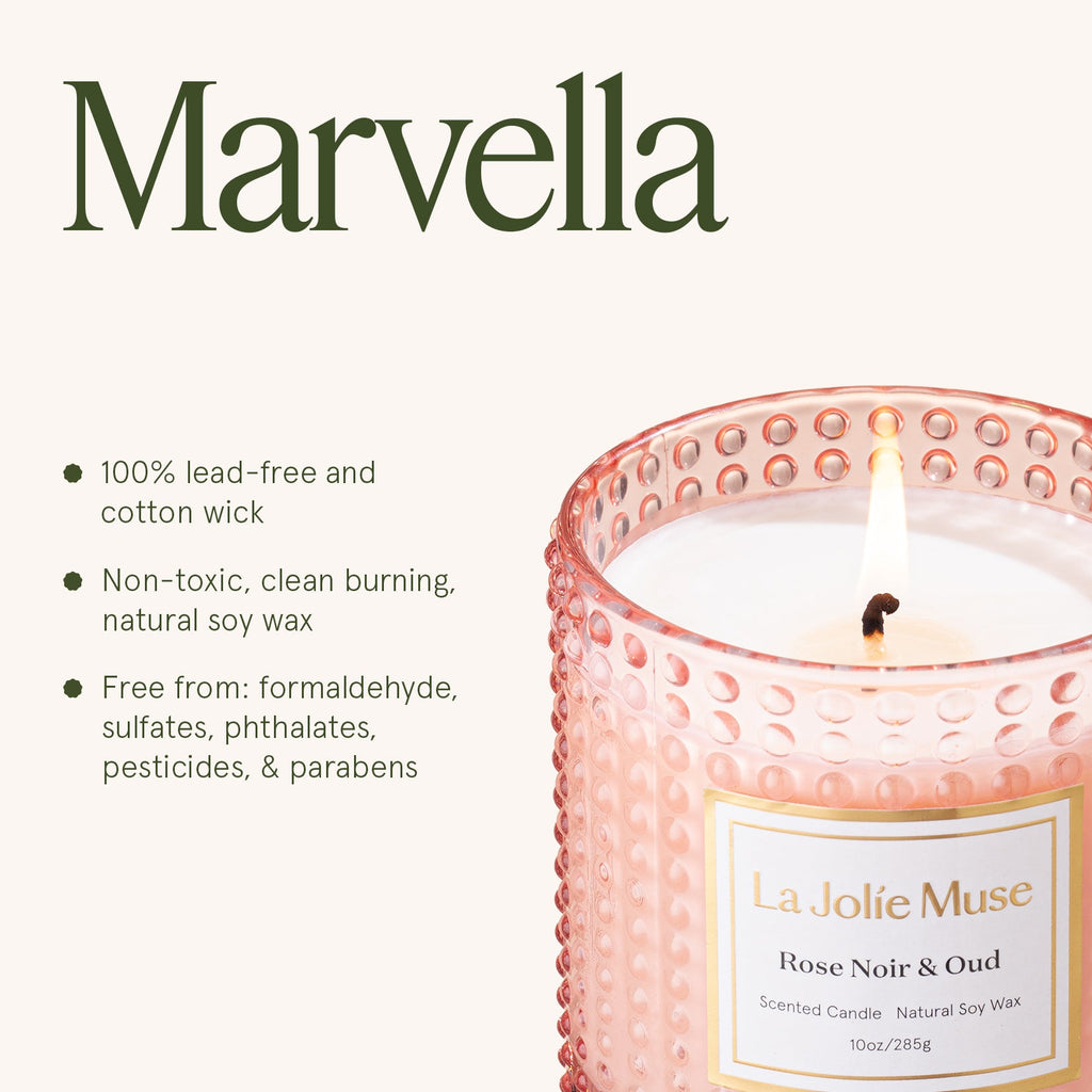 Marvella - Rose Noir & Oud 10oz Candle