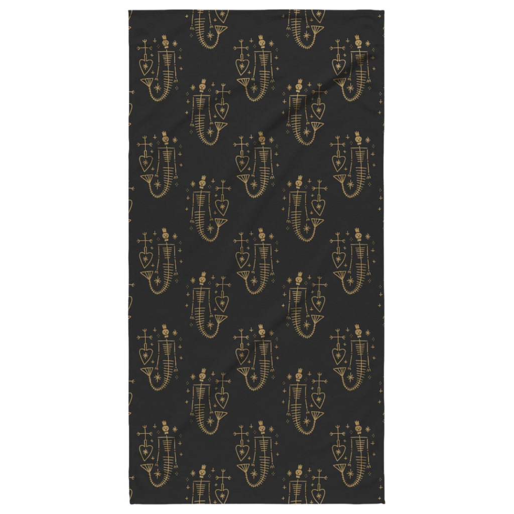 Mermaid Skeleton Bath and Beach Towel