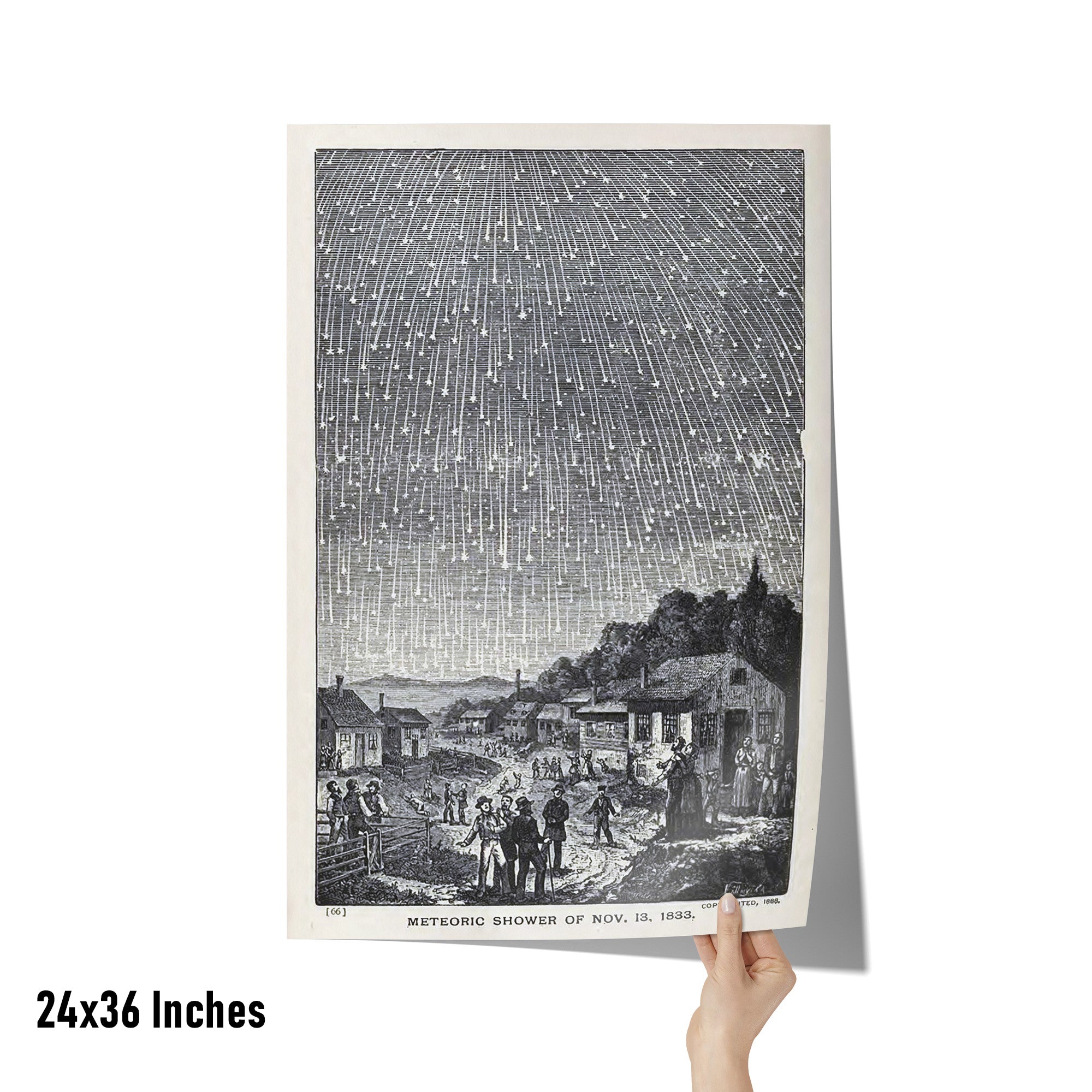 "Meteoric Shower of Nov. 13, 1833" by Adolph Vollmy Matte Poster