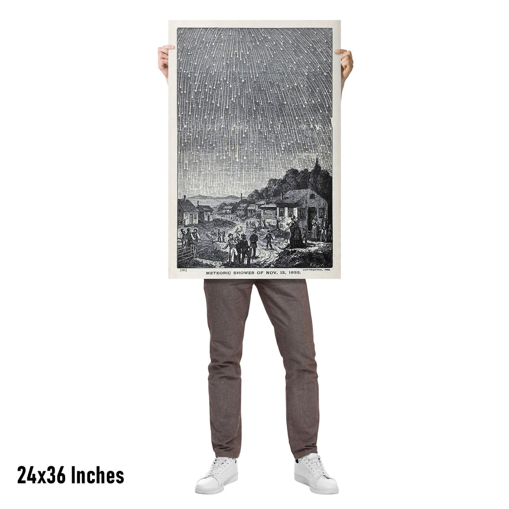 "Meteoric Shower of Nov. 13, 1833" by Adolph Vollmy Matte Poster