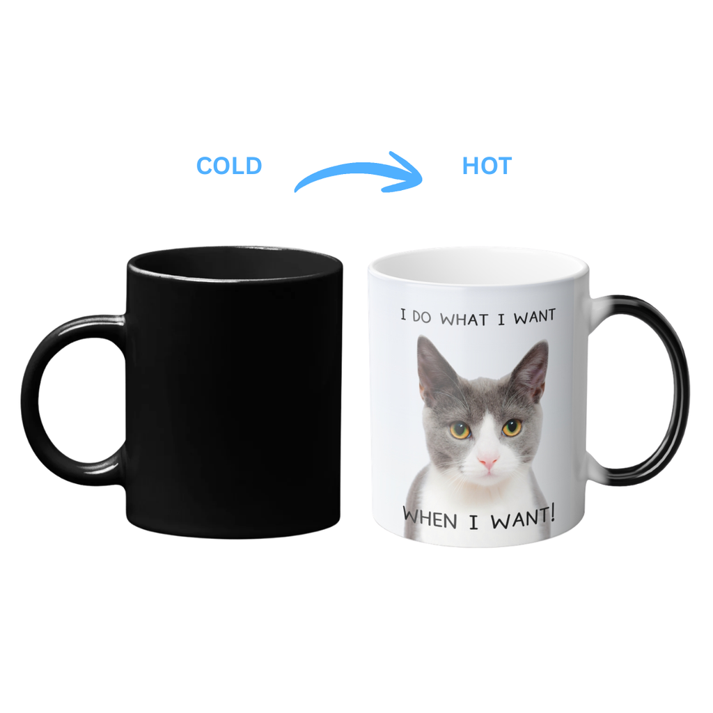 Bossy Kitten Heat Sensitive Color Changing Coffee Mug