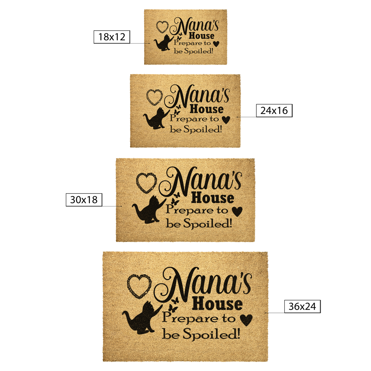 Nana's House Prepare to be Spoiled Bristle Outdoor Mat