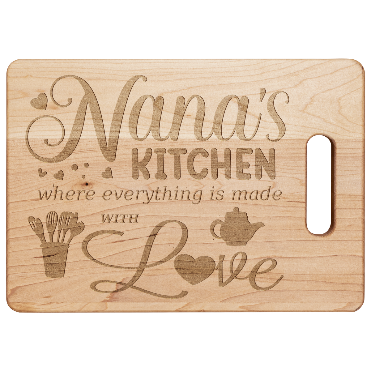 Nana's Kitchen Made with Love Wooden Cutting Board