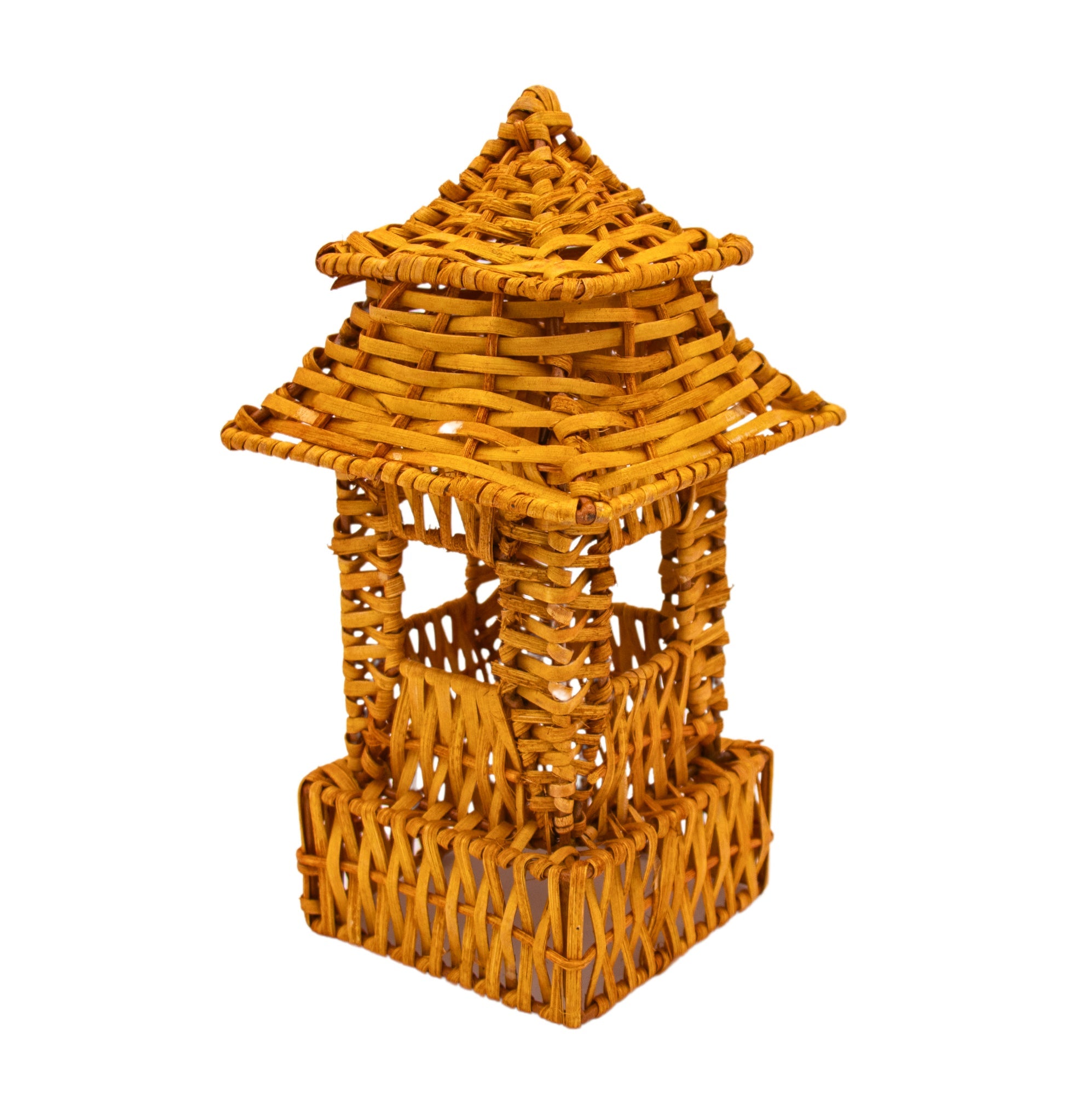 Natural Rattan Pagoda Set - 1 Large & 1 Small