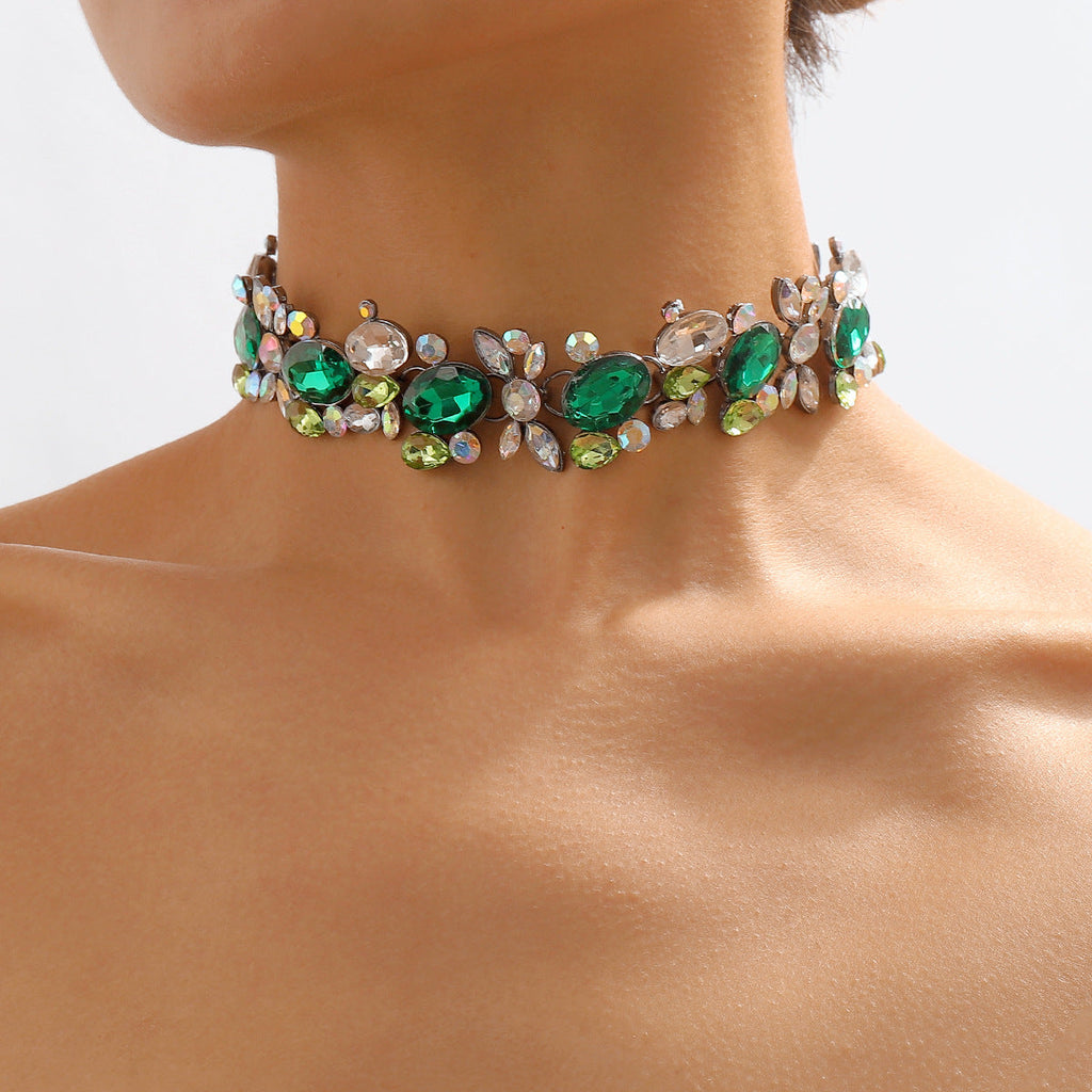 Temperamental Minority Imitation Diamond Popular Necklace Light Luxury Heavy Industry Alloy Clavicle Chain