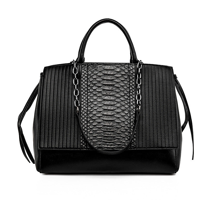 Tote Bag Crocodile Pattern Stylish Good Texture Bag Women Large Capacity Women Bag Shoulder Handbag