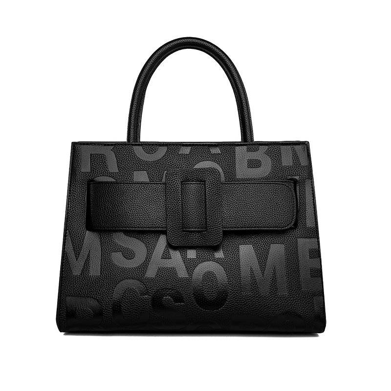 Handbag Large Capacity Totes Women Retro Trends Letter Graphic Women Handbag Shoulder