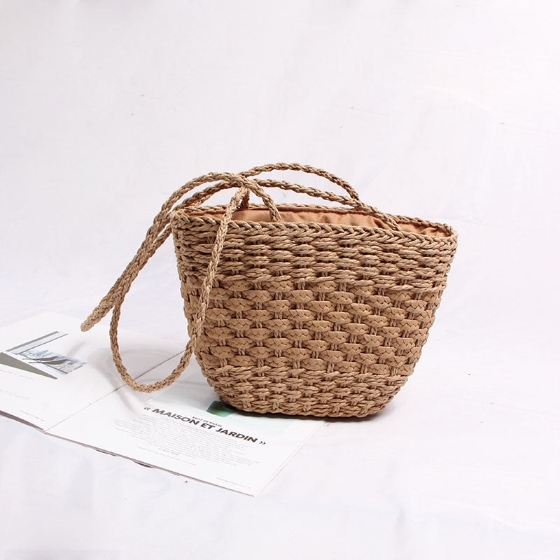 Handmade Straw Bag Best Bag Shoulder Woven Bag Women Bag Literary Handbag Small Bag Vacation Beach Bag