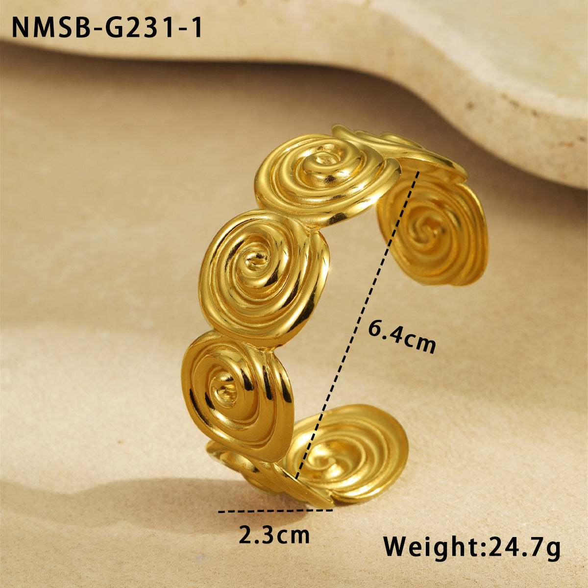 Bracelet Women Non Fading Cold French 18K Gold Stainless Steel Hand Summer