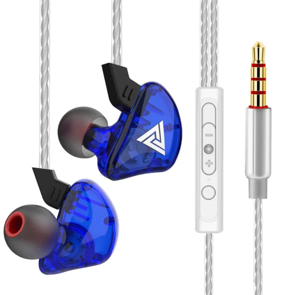 Heavy Bass 3.5mm Wired Earbuds with Microphone