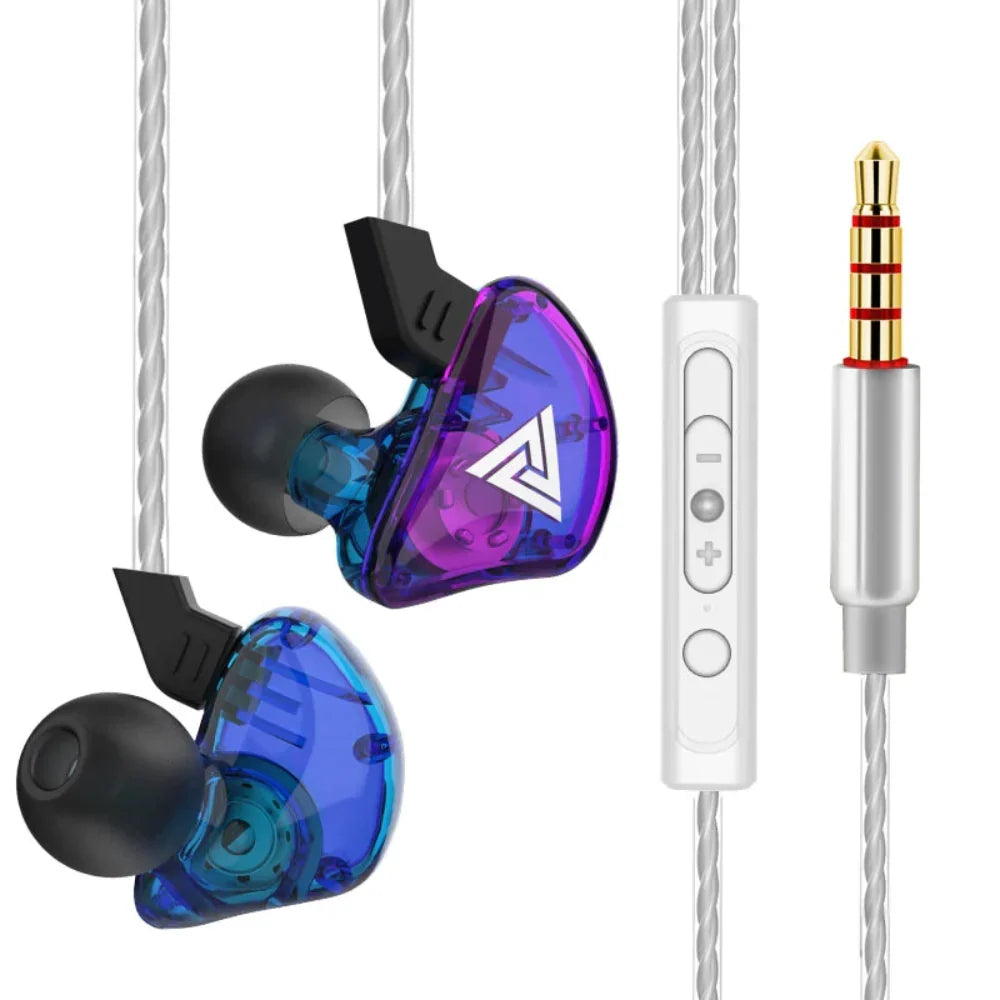 Heavy Bass 3.5mm Wired Earbuds with Microphone