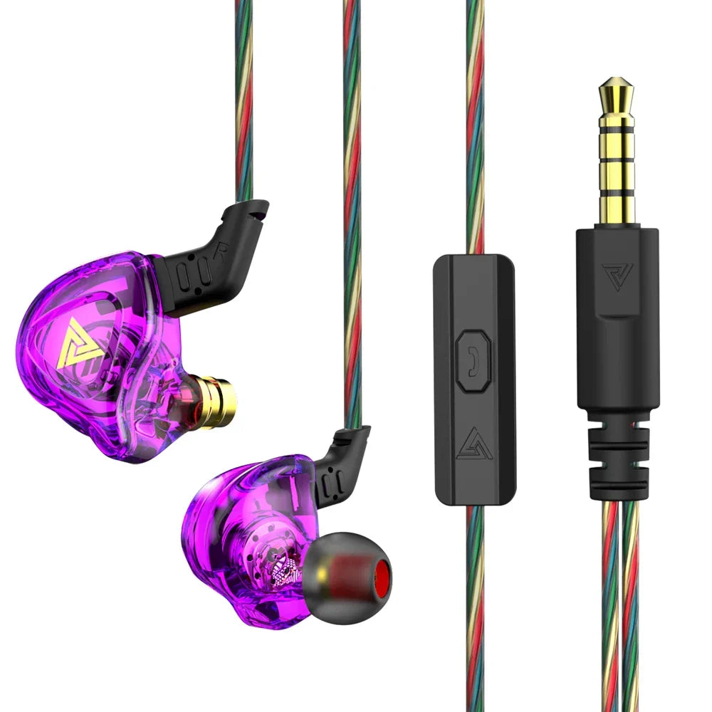 Heavy Bass 3.5mm Wired Earbuds with Microphone