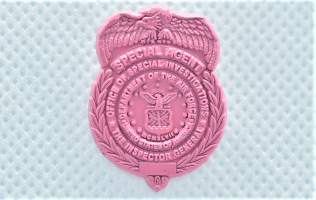 AFOSI 1" Mini Badge - Pink Lapel Pin