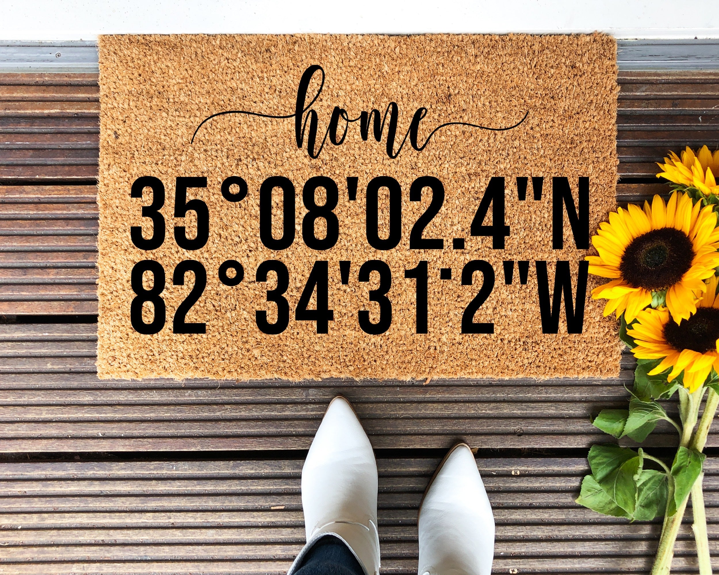 Custom Coordinates Doormat