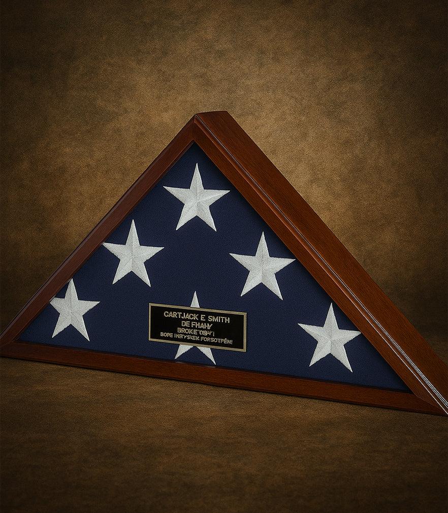 Officers Flag Display Case, burial flag 5ft x 9.5ft Coffin Case