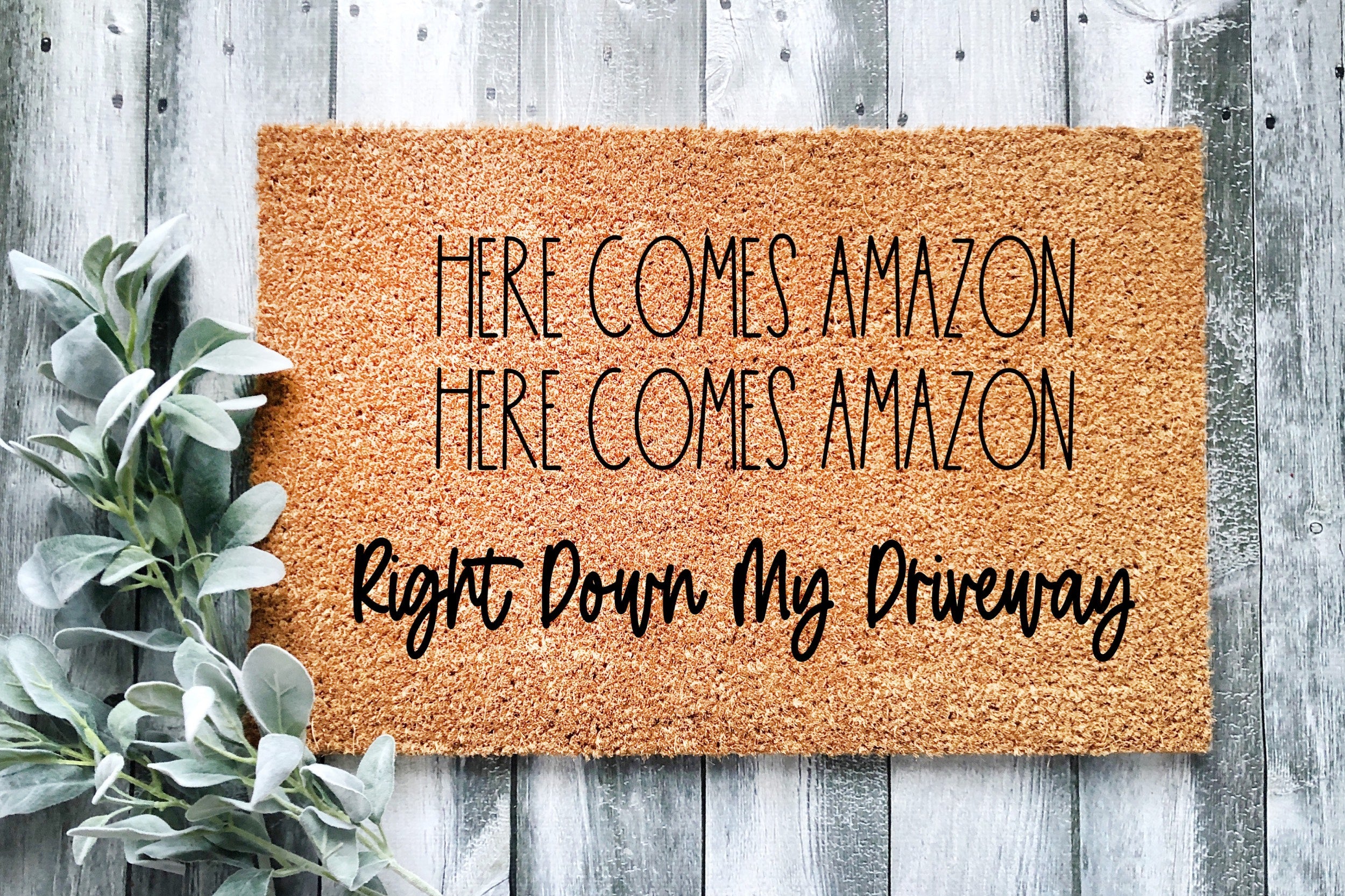 Here Comes Amazon Doormat