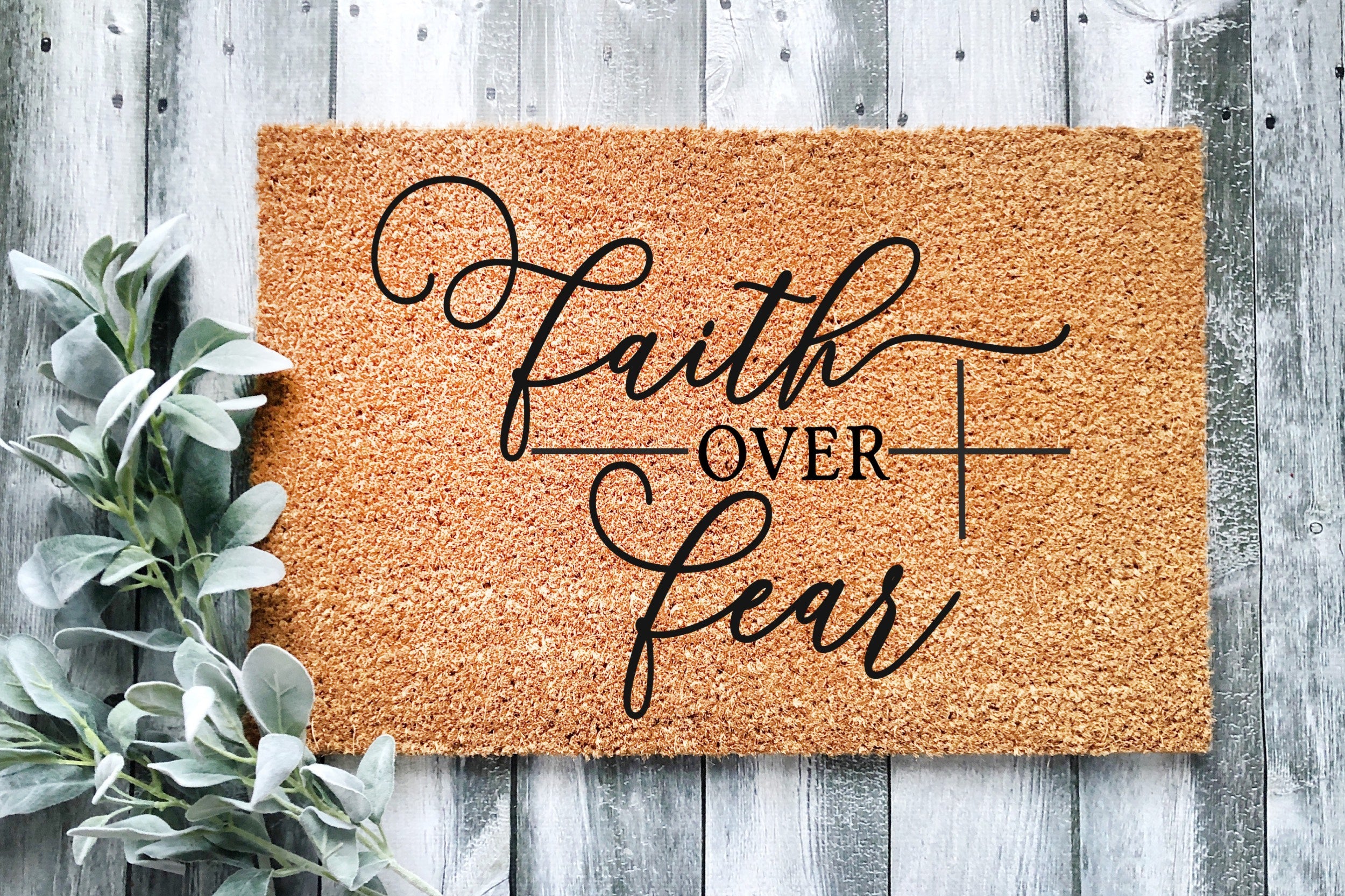 Faith Over Fear Doormat