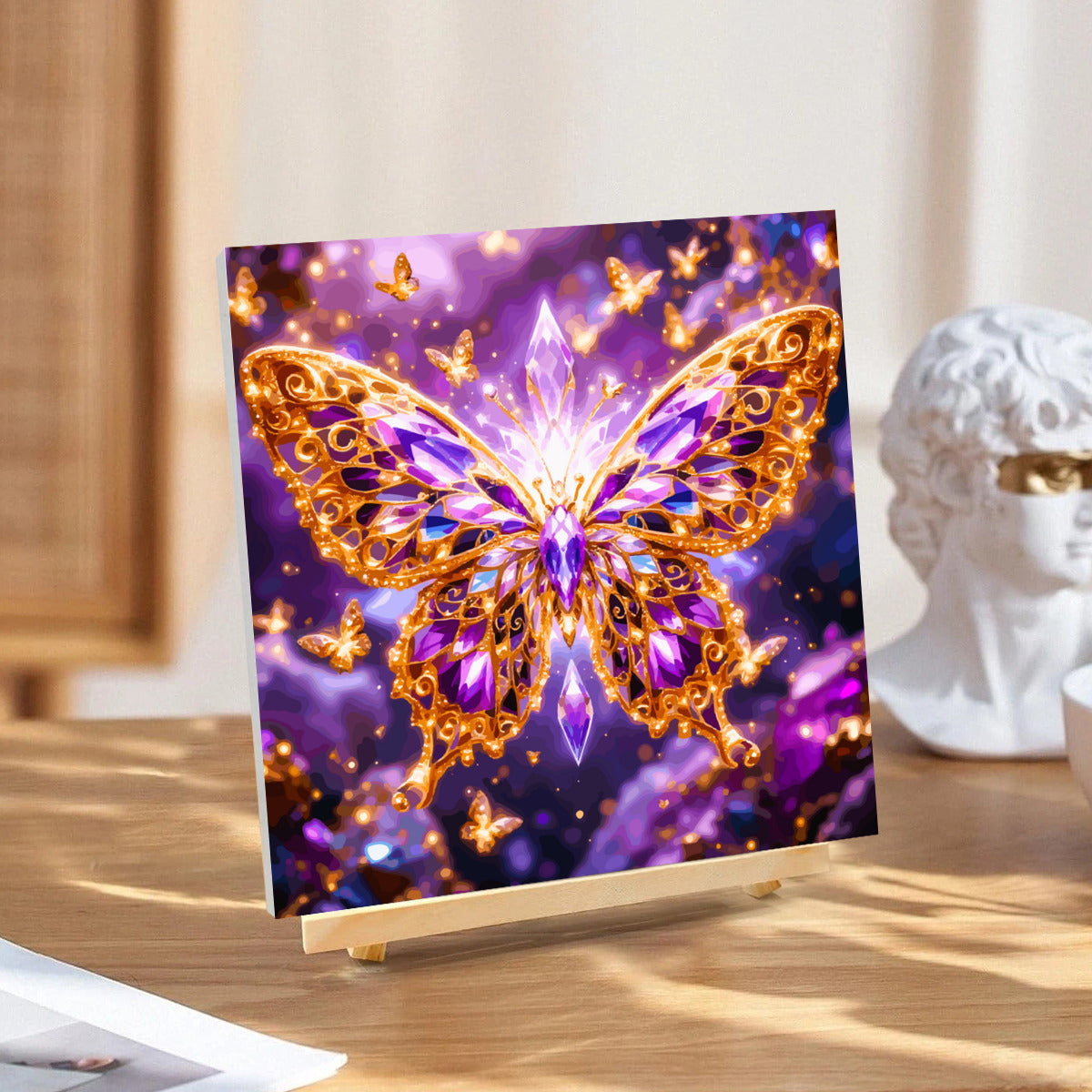 Purple Crystal Butterfly 36 Color Paint by Number Kit (Made in USA)